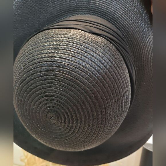 Paul Bensam Black Wide-Brimmed Hat